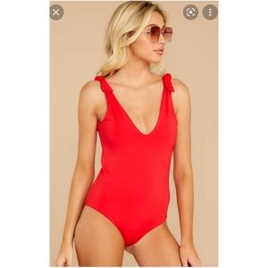 🆕️ NWT Red Dress "Out in the Sun" Red One Piece Swimsuit
